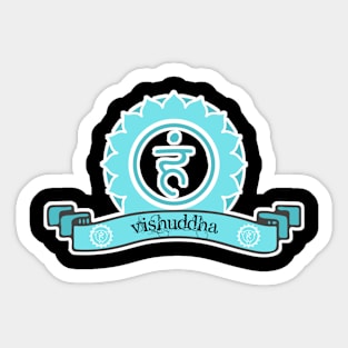 Vishuddha throat reiki chakra symbol Sticker